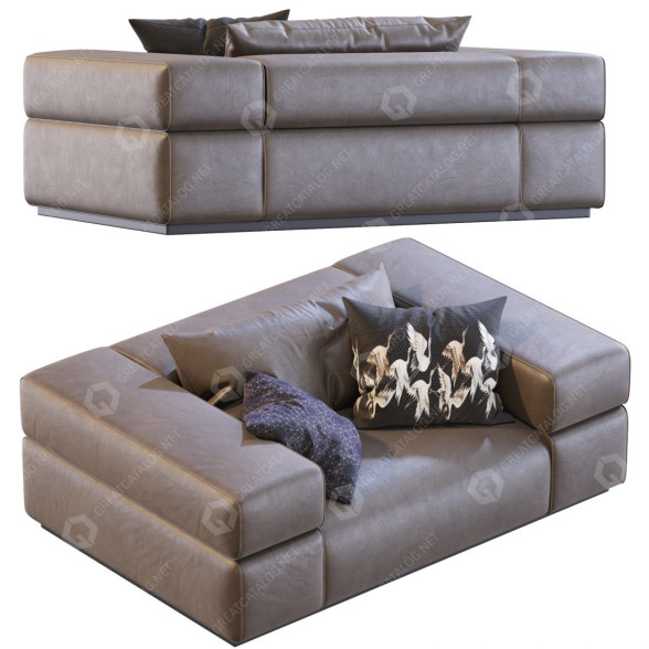 Fauteuil Lema Brick Lane Brown modèle 3D