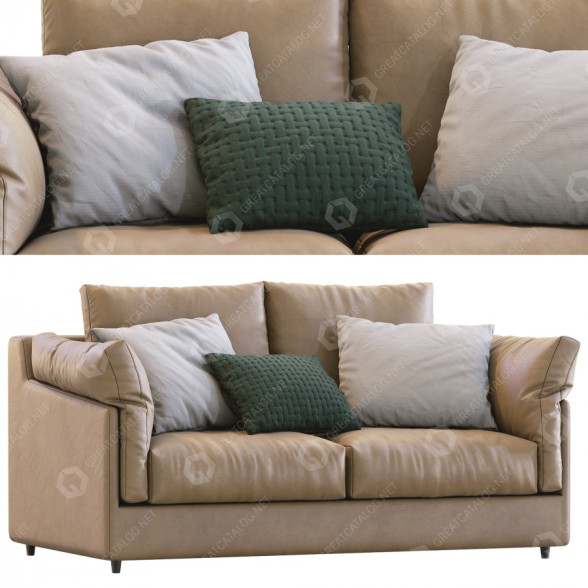 Sofa Ferlea Papillon Leather model 3D