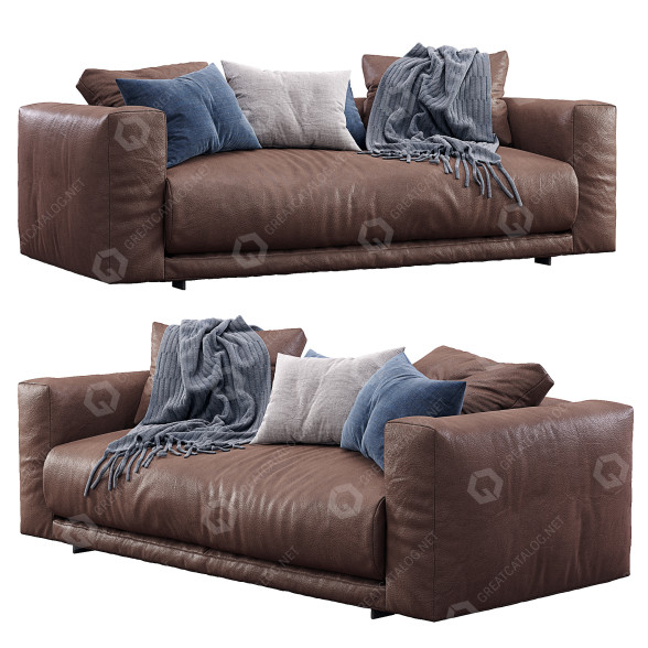 Sofa COR Sitzmöbel Moss Leather model 3D