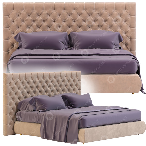 Ліжко Baxter Heaven Beige 3D модель