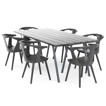 Mesa y sillas  Dining Set 05 Modelo 3D