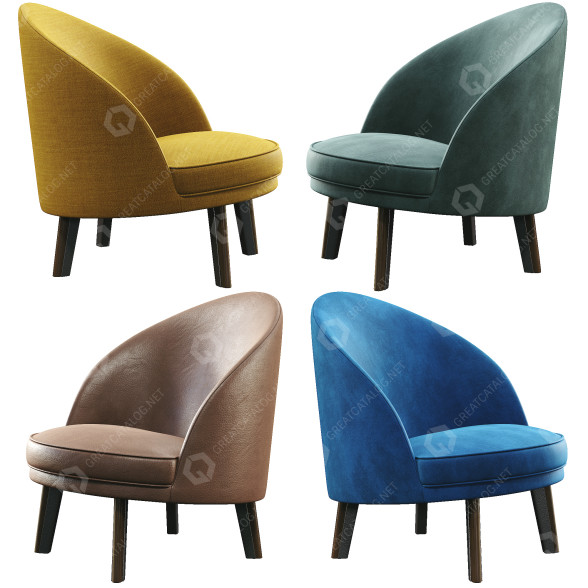 Fotel Arflex Jules (4 Color Version) model 3D