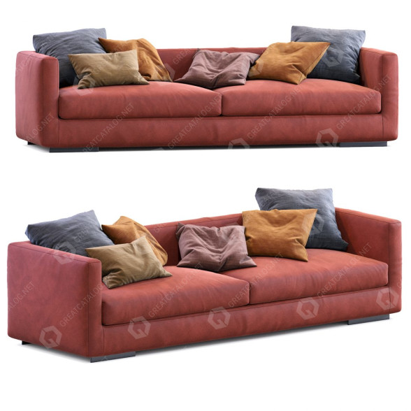 Sofa Flexform Magnum Red 3D-Modell