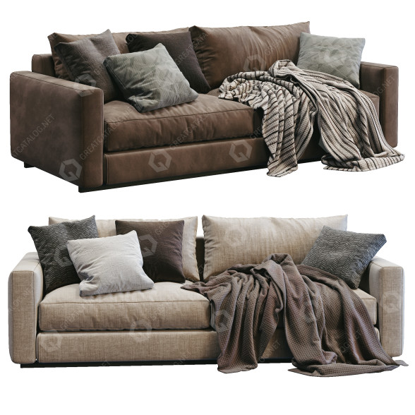 Sofa Ferlea Simple (2 Color Version) 3D-Modell