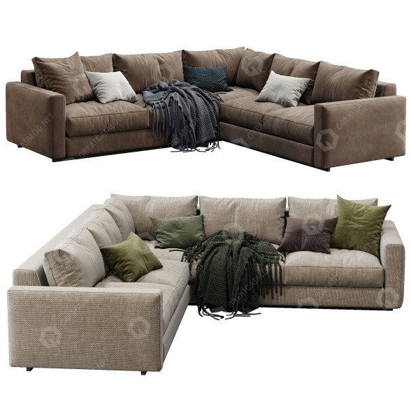 Sofa Ferlea Simple (2 Color Version) 3D-Modell