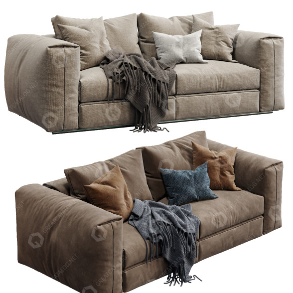 Sofa Flexform Asolo (2 Color Version) 3D-Modell