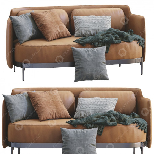 Диван Minotti Tape Leather 3D модель