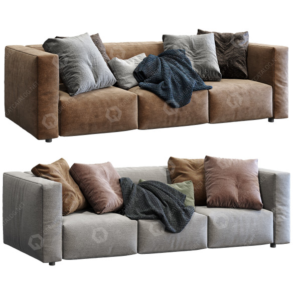Sofa Prostoria Match 3 (2 Color Version) 3D-Modell
