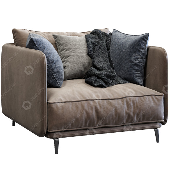 Fotel Arflex K2 Beige model 3D