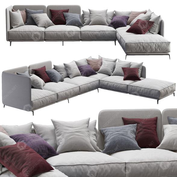 Sofa Arflex K2 White model 3D