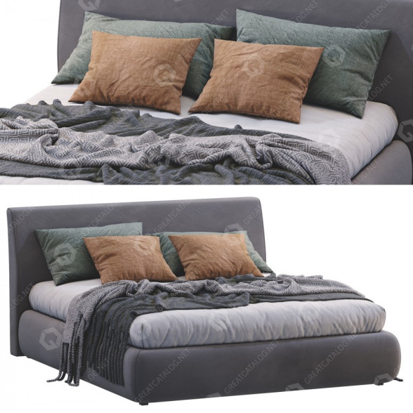 Lit LeComfort Break Gray modèle 3D