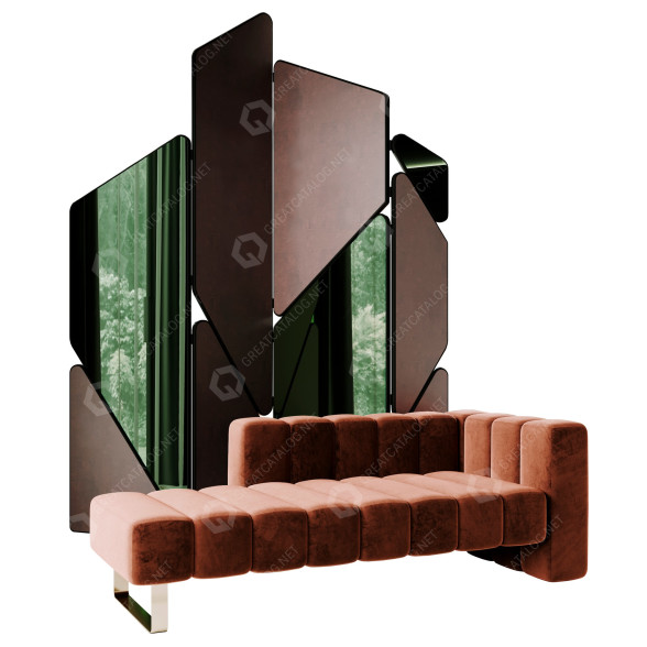 Bancs et cloisons Medea Peony modèle 3D