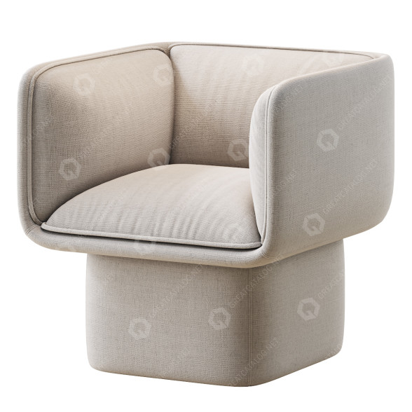 Крісло Missana Block Beige 3D модель