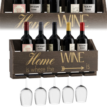Regal und Dekor Gallatin Le Luxe Engraved Home Bottle Wall Mounted
