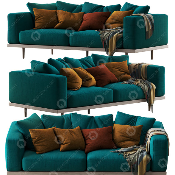 Sofa West Elm Sofa 84 3D-Modell