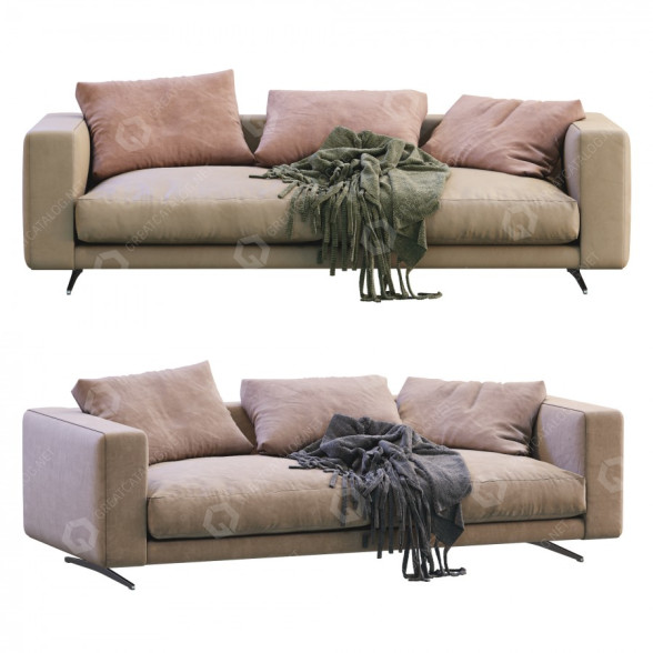 Диван Flexform Campiello Beige 3D модель