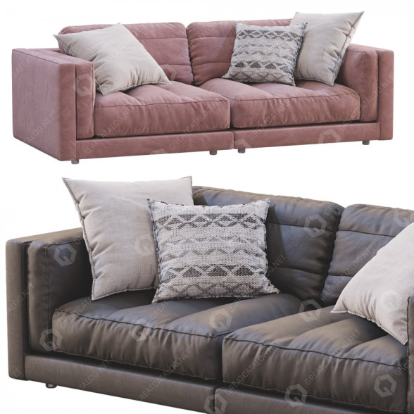 Sofa Flexform Lucien (2 Color Version) 3D model