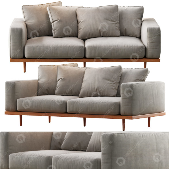 Sofa West Elm Newport 84 3D-Modell