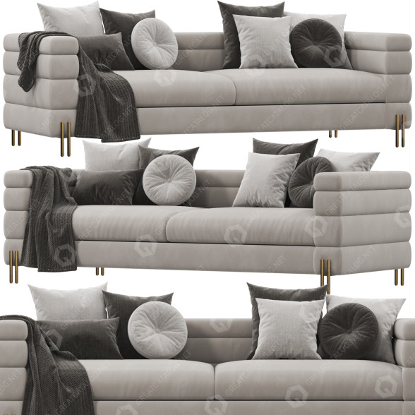 Диван Eichholtz York Gray 3D модель