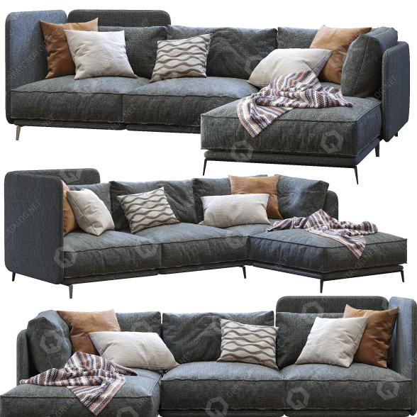 Sofa Arflex K2 Gray model 3D