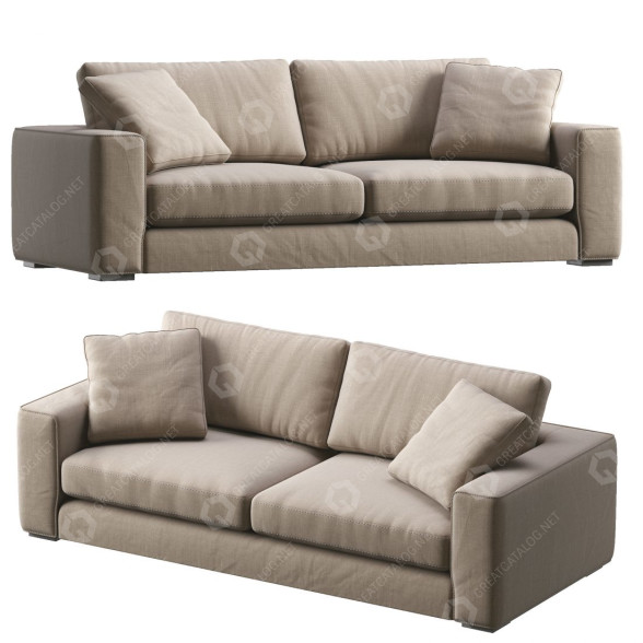 Sofa Havenly Sitka Boreal Gray 3D-Modell