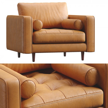 Кресло Article Sven Charme Tan Leather