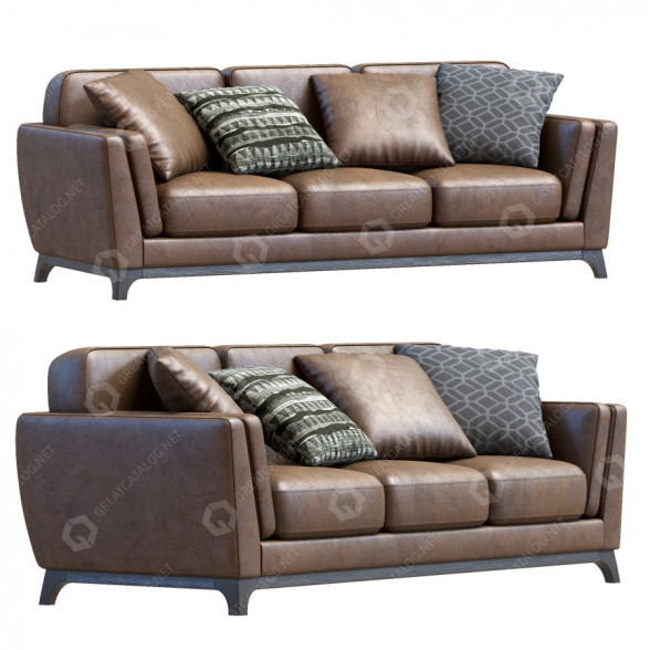 Sofa Article Ceni Volcanic Leather 3D-Modell