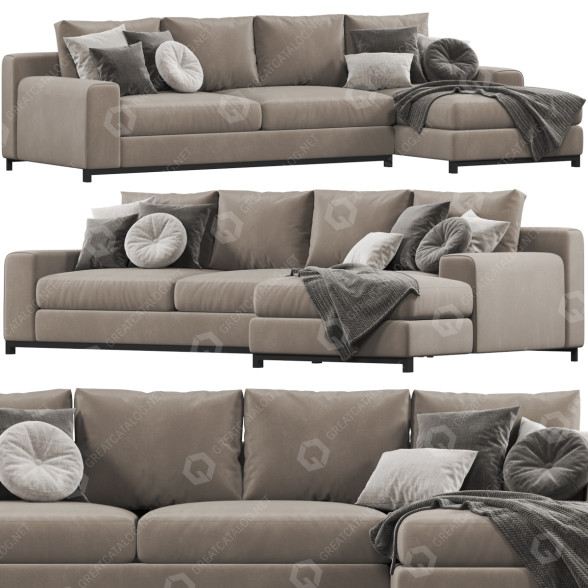 Sofa Natuzzi Leaf 3D model