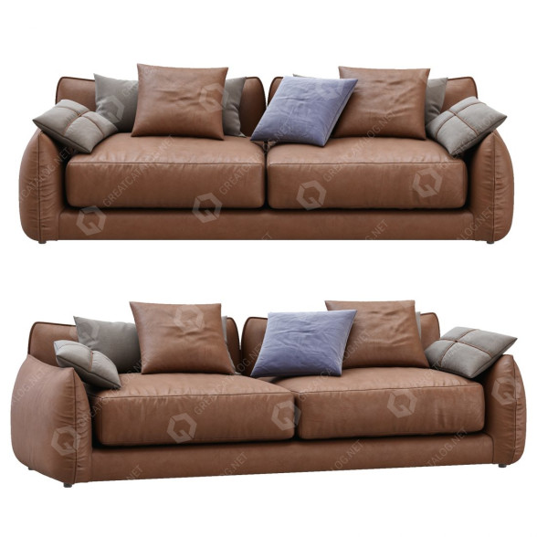 Sofa Montauk Sofa James Leather 3D-Modell