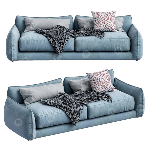 Sofa Montauk Sofa James Blue 3D-Modell