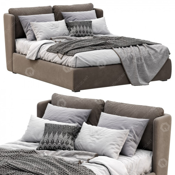 Bett Meridiani Kira Brown 3D-Modell