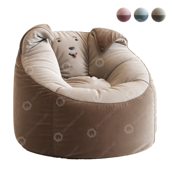 Silla de Bolsa Animal Bean 3 Modelo 3D
