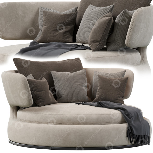 Диван Maxalto Amoenus Soft Swivel 3D модель