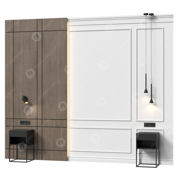 Стінова панель Headboard 034 3D модель
