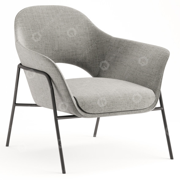 Кресло Globewest Vittoria Metal Leg Occasional 3D модель