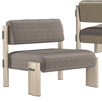 Крісло  Marmol Radziner Furniture Nichols Lounge 3D модель