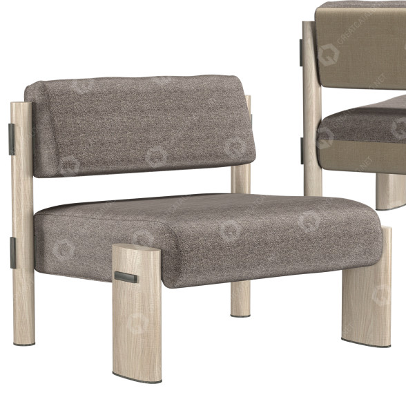 Fotel Marmol Radziner Furniture Nichols Lounge model 3D