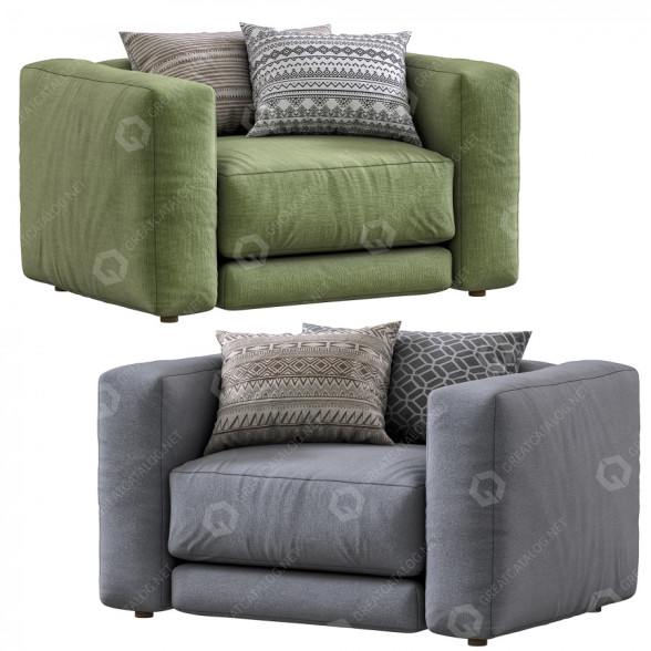 Sessel Montauk Sofa Lewis 3D-Modell
