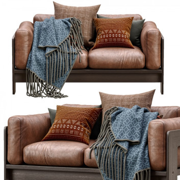 Sofa Knoll Leather Bastiano Petite Settee