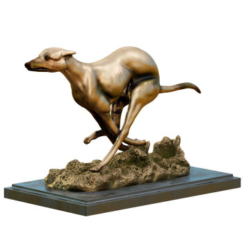 Statuette Design Toscano Greyhound Whippet Art Deco Dog