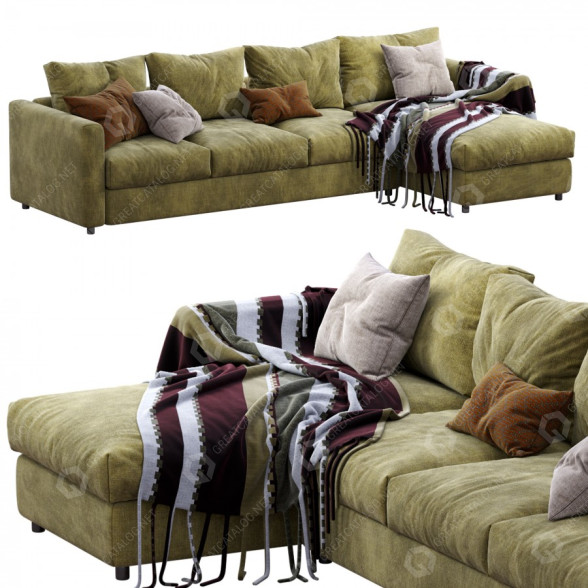 Sofa IKEA Vimle Olive 3D model