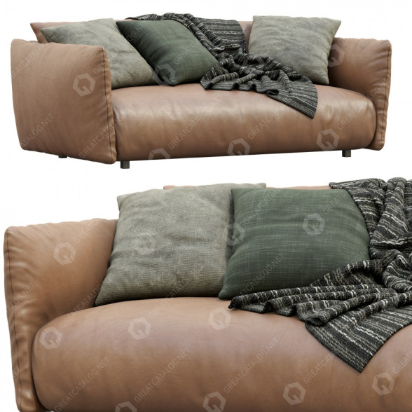 Диван Meridiani Scott Leather 3D модель