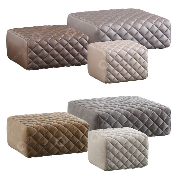 Пуфи Minotti Ashley 3D модель