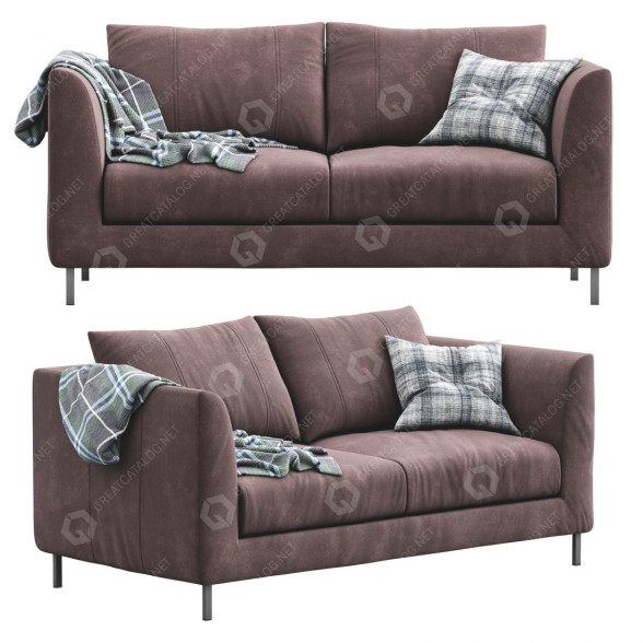 Диван Pohjanmaan Loft Brown 3D модель