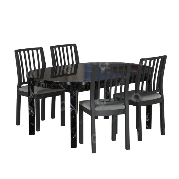Tisch und Stühle IKEA Bjursta, Ekedalen 3D-Modell