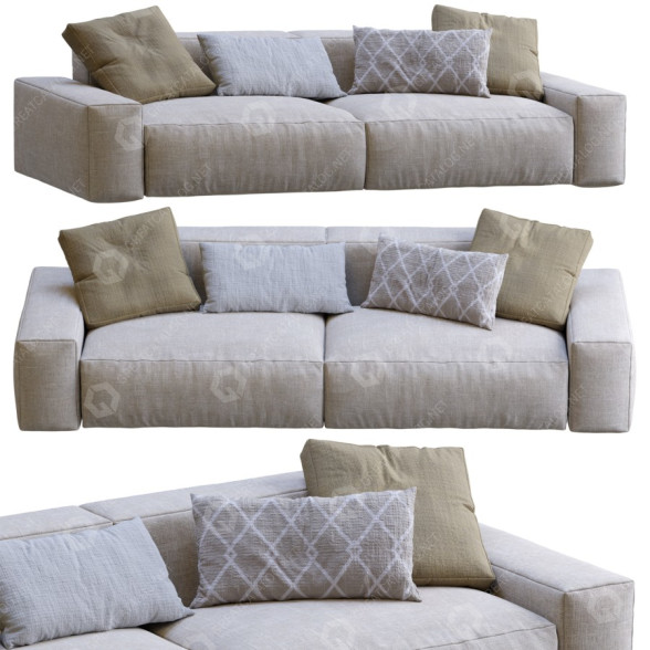 Sofa Jesse Daniel Beige 3D model