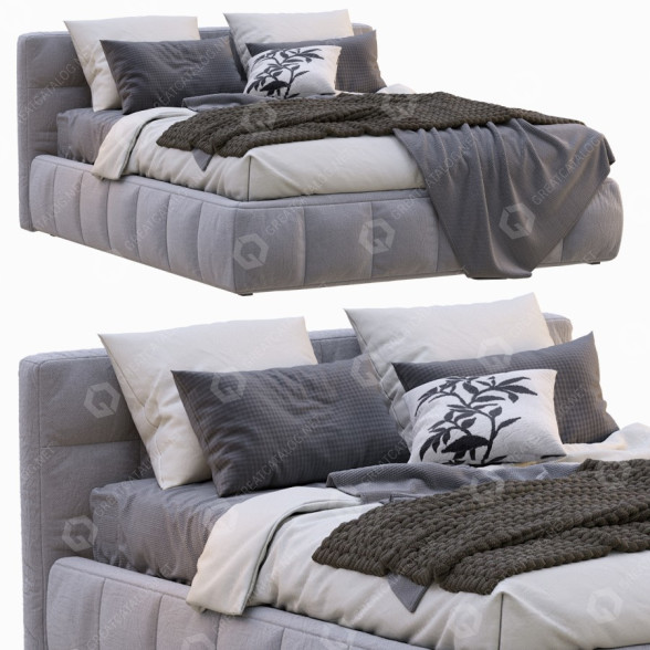 Ліжко LeComfort Gaucho Gray 3D модель