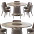 Tisch und Stühle Maxalto Modern Marble Round and Febo by Antonio Citterio - HenMat
