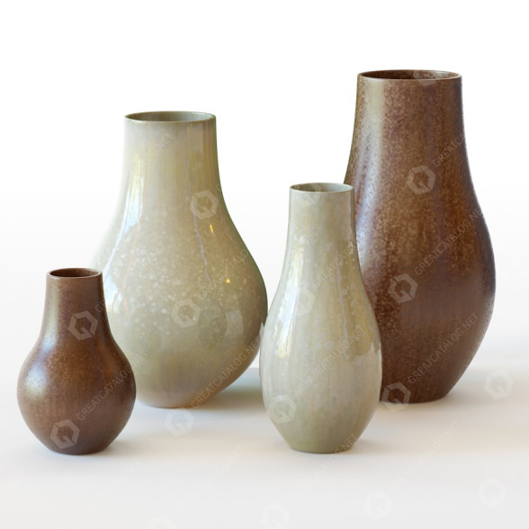 Вази West Elm Reactive Glaze Large Floor 3D модель