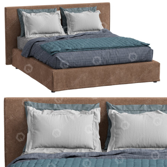 Ліжко Schramm Werkstaetten Chill Brown 3D модель